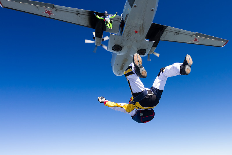 跳伞运动,伞兵,自由落体,演练,,连身服,降落伞运动,降落伞,风,水平画幅,自由