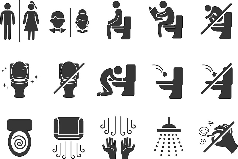 卫生间,矢量,计算机图标,烘手机,洗手间标志,公共厕所,冲洗厕所,呕吐物,浴室,水