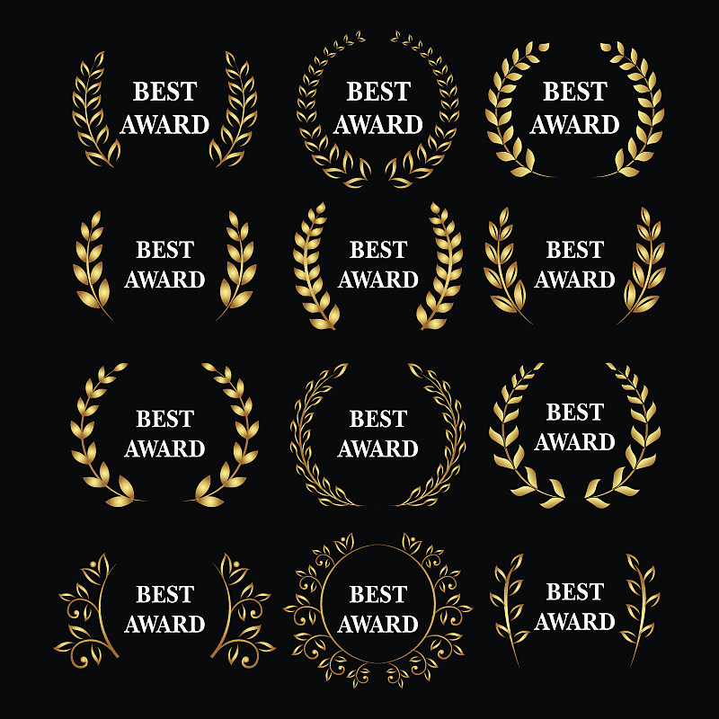 奖,舞台,黄金,标签,叶子,月桂花冠,符号,绘画插图,影片,戛纳国际电影节