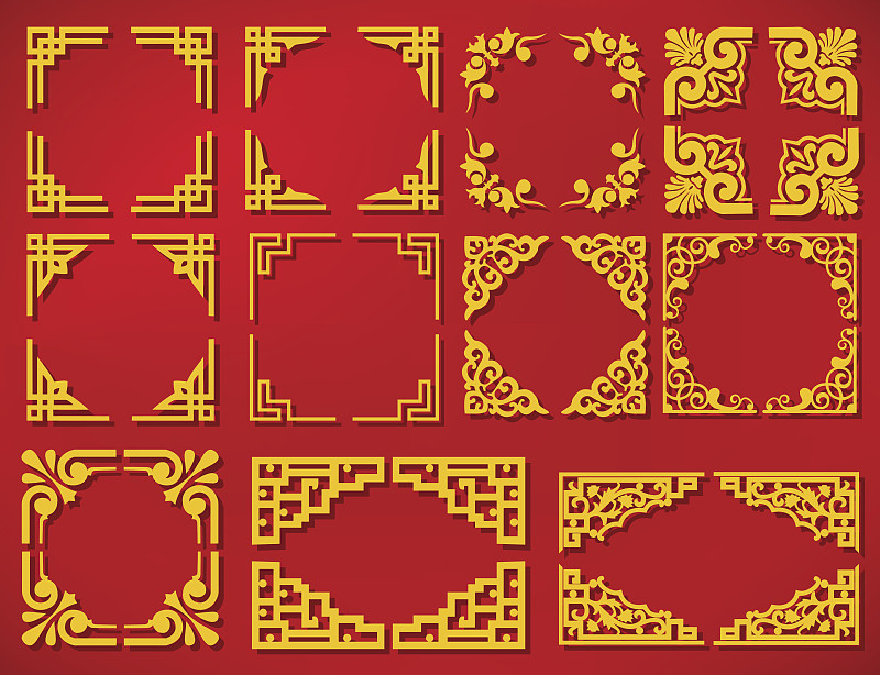 边框,矢量,新年前夕,瓷器,相框,背景,新的,无人,绘画插图,古典式