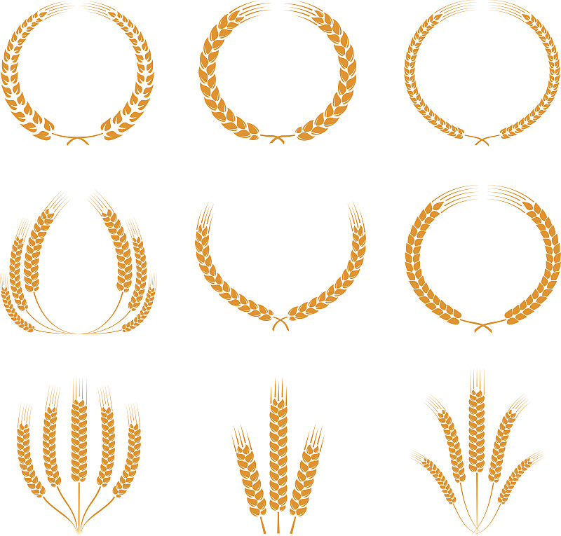 花环,农业,大麦,部分,车轮,一个物体,面包,食品,橙色,稻