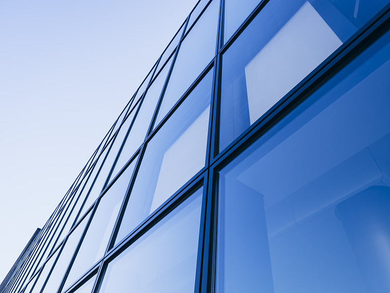 外立面,玻璃,建筑,大特写,蓝色,极简构图,对称,窗户,建筑外部,阶调图片