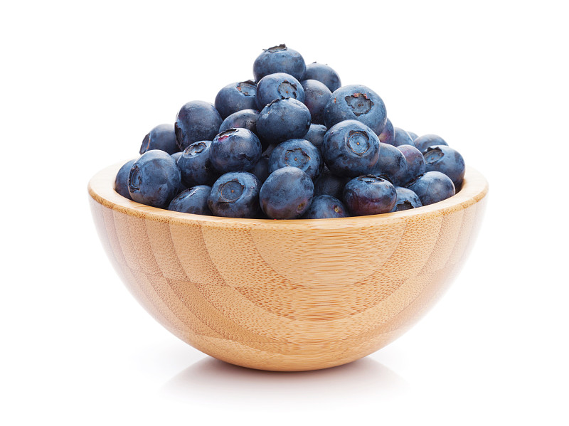 蓝莓,碗,自然,水平画幅,水果,无人,色彩鲜艳,蓝色,浆果,白色背景