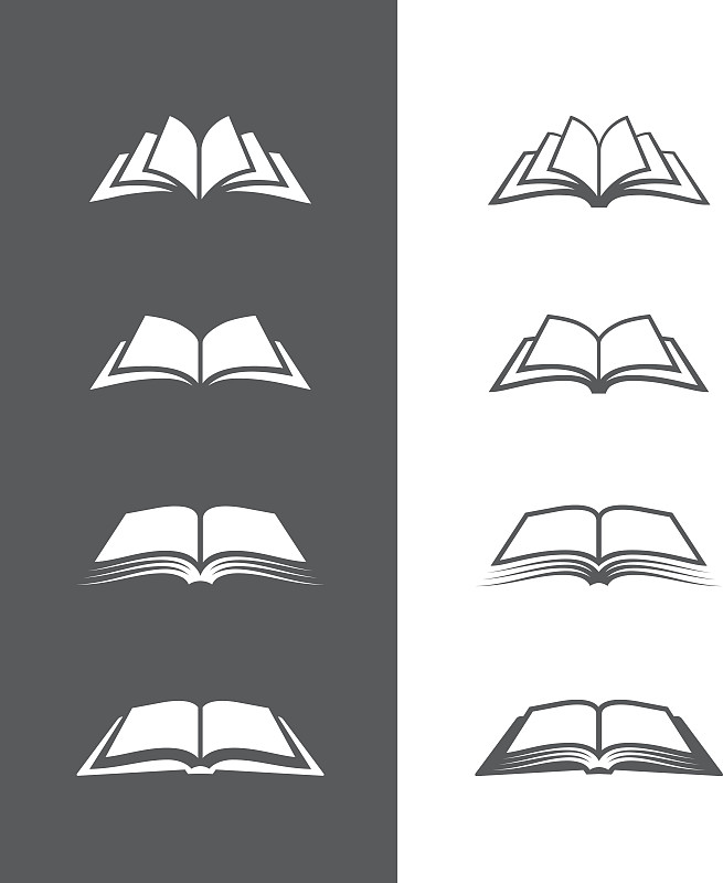 书,计算机图标,黑白图片,形状,书店,无人,绘画插图,符号,商店,书页