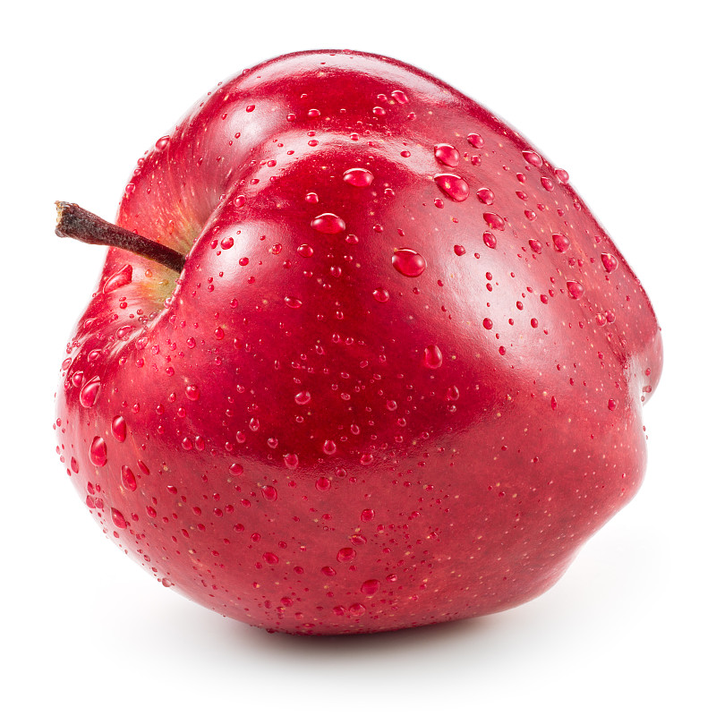 苹果,水滴,红色,白色,分离着色,多汁的,水果,清新,背景分离,湿
