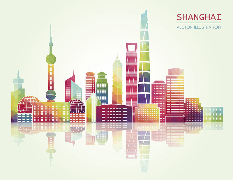 上海,绘画插图,矢量,纪念碑,无人,符号,户外,都市风景,现代,著名景点