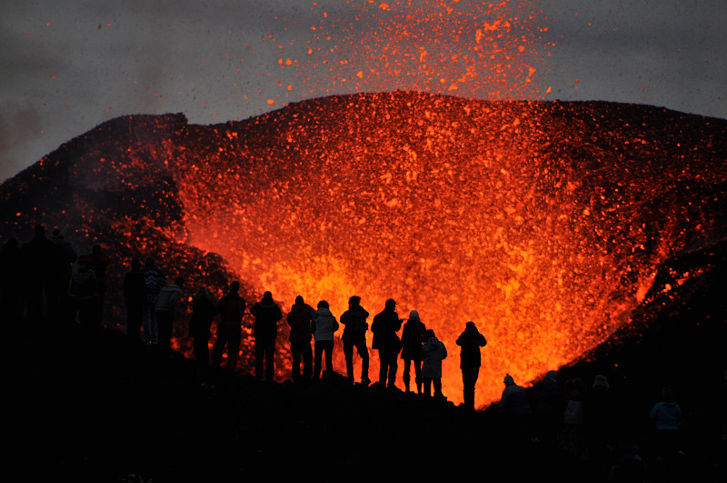 艾雅法拉冰河,火山,冰岛国,证人,熔岩,2010,地震,排队等,努力,烟