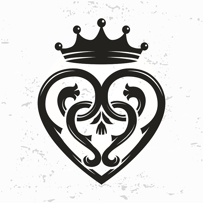 王冠,心型,胸针,矢量,凯尔特风格,玛丽皇后号,mary,queen,of,scots,克拉达,油涂料印刷品,苏格兰