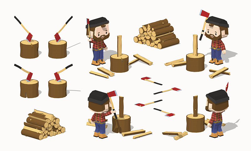 柴火,圆木,短柄斧,木料堆,横截面,部分,休闲游戏,一个物体,背景分离,玩具