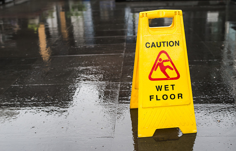小心警告标志,滑的,湿,地板,安全的,标志,无线电波,水平画幅,符号,塑胶