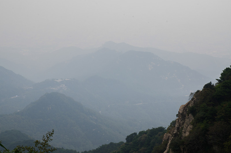 泰山,山,中国,地形,泰安,自然,天空,水平画幅,绿色,景观设计