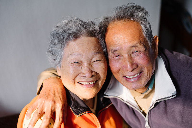 幸福,老年伴侣,田园风光,祖父,亚洲,古老的,看,老年人,伴侣,中国