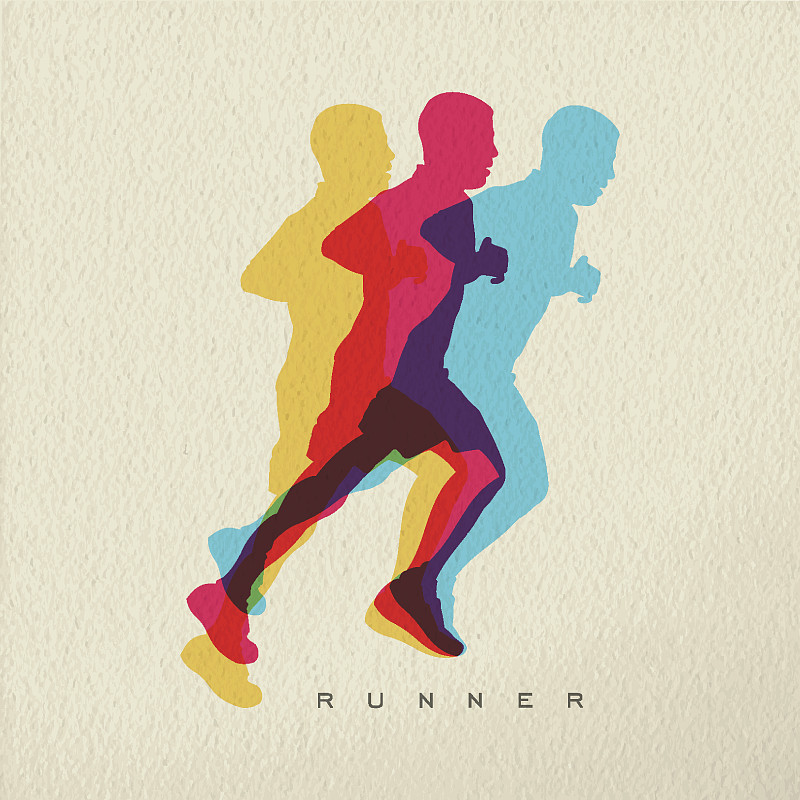 运动,慢跑,概念,式样,男人,马拉松赛跑,运动员,短跑,绘画插图,符号