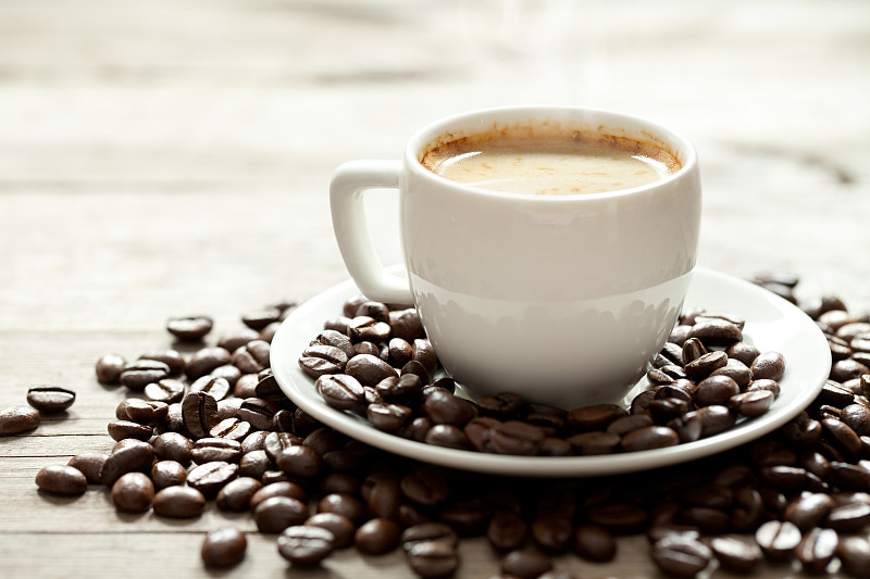 浓咖啡,热,咖啡,选择对焦,烤咖啡豆,褐色,水平画幅,无人,组物体,饮料