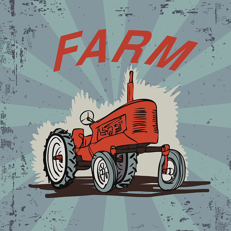 农场,绘画插图,拖拉机,摇滚乐,矢量,式样,t恤,农业,蔬菜,健康保健
