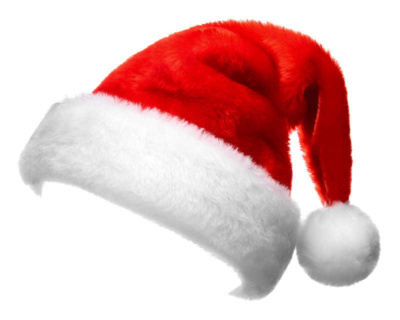 圣诞老人,一个物体,白色背景,红色,帽子,分离着色,个人随身用品,正面视角,圣诞帽,新的