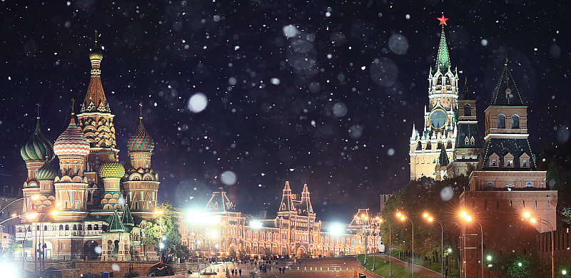 雪,莫斯科,俄罗斯,克里姆林宫,地形,第一名,气候,水平画幅