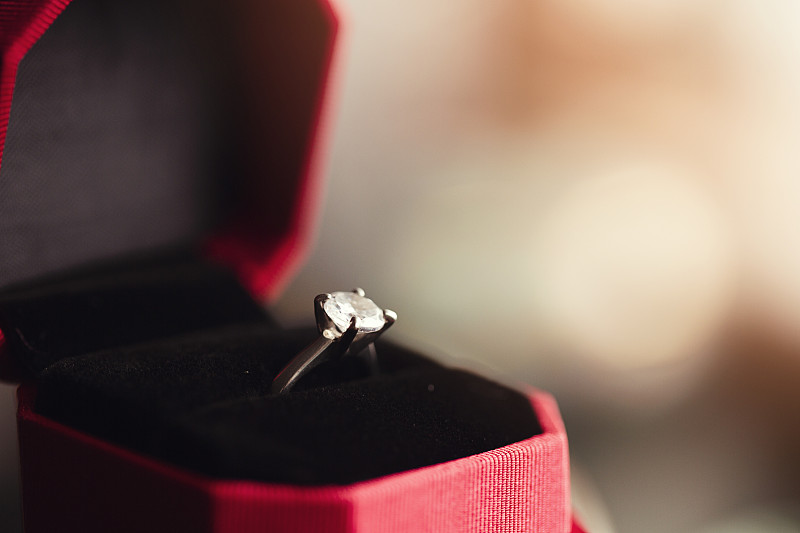 戒指,单人跳棋,钻石戒指,首饰盒,订婚戒指,钻石形,钻石,结婚戒指,珠宝,情人节
