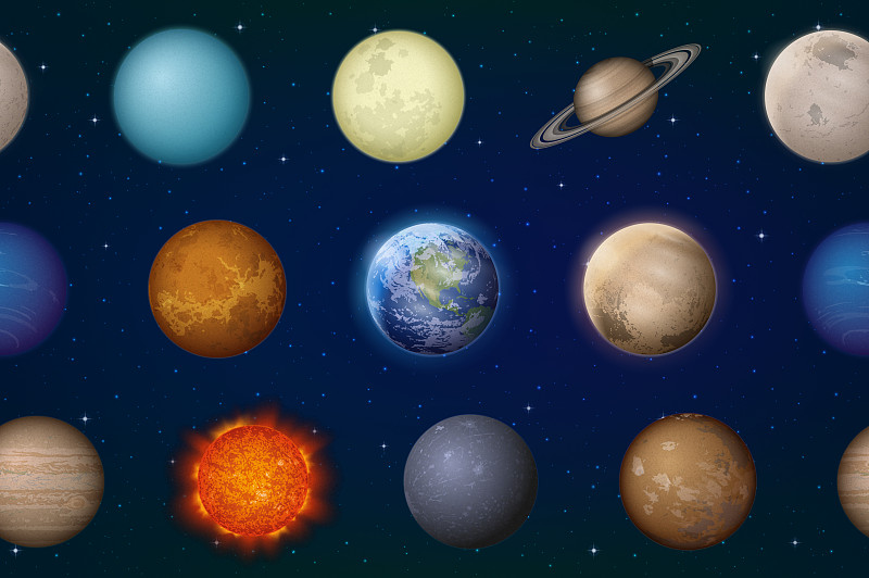 行星,太阳系,行星月亮,地球,天文学,太空,星座,图像,四方连续纹样,无人