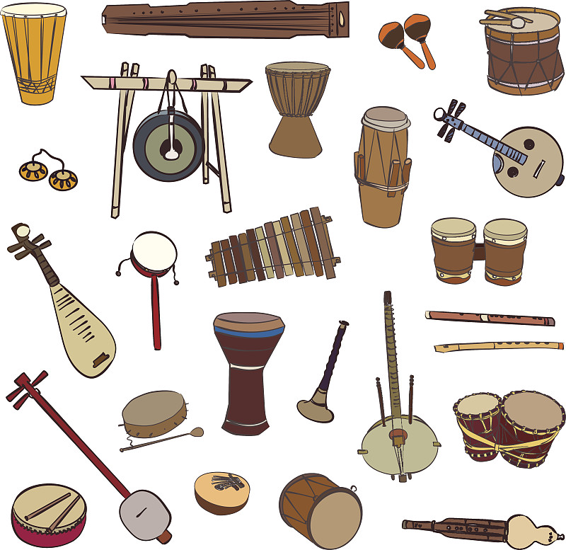 乐器,传统,非洲音乐,金贝鼓,小鼓,铜锣,世界各国音乐,马拉卡,乐器弦,木管乐器
