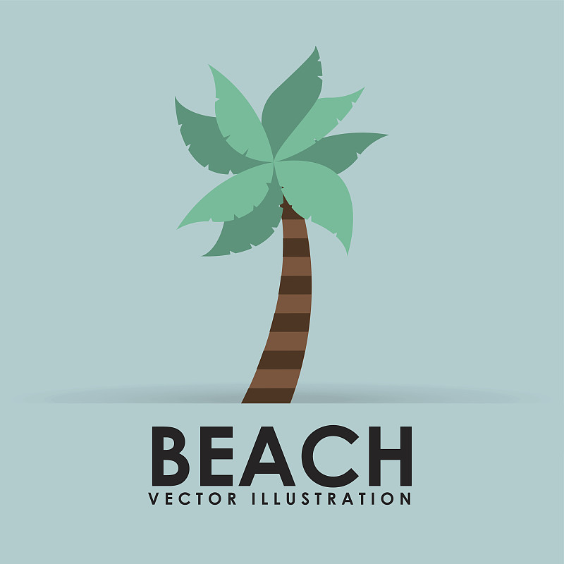 海滩,图标,热带气候,背景,休闲活动,2015年,夏天,绘画插图,标签,季节