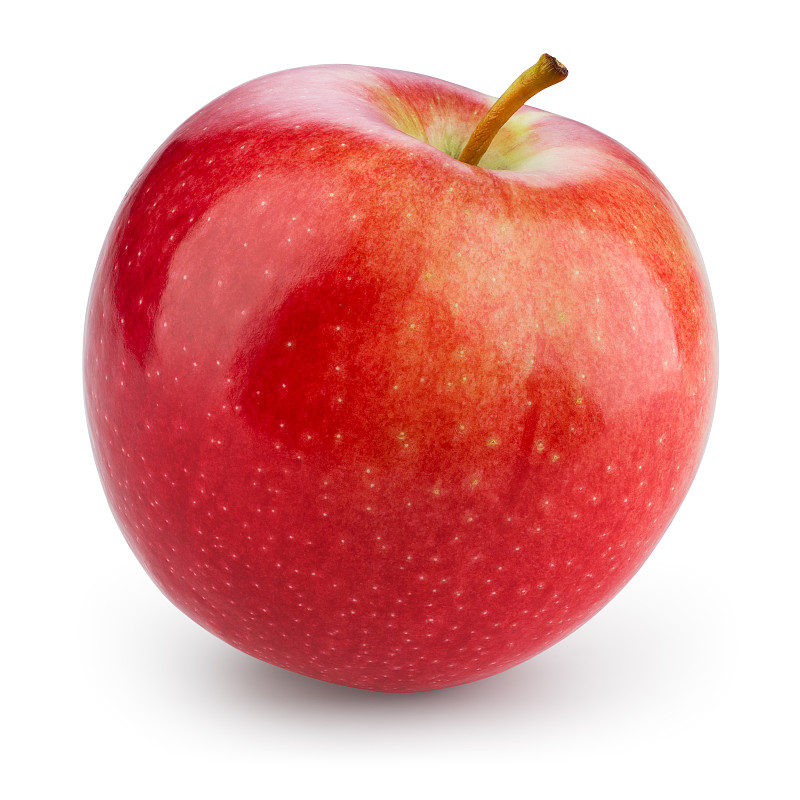 清新,背景分离,白色,红色,苹果,分离着色,剪贴路径,一个物体,食品,熟的