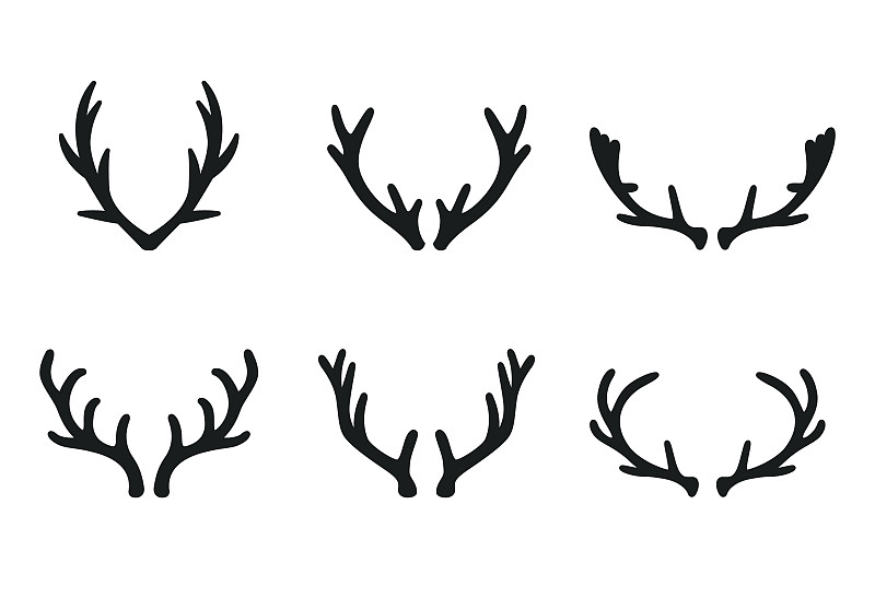 鹿角,符号,矢量,鹿,黑色,驯鹿拉雪橇比赛,有角的,驼鹿,雄鹿,雪橇