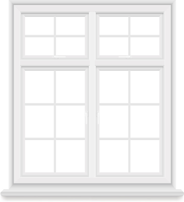 白色,窗户,传统,分离着色,正面视角,洞,边框,外立面,窗台,墙