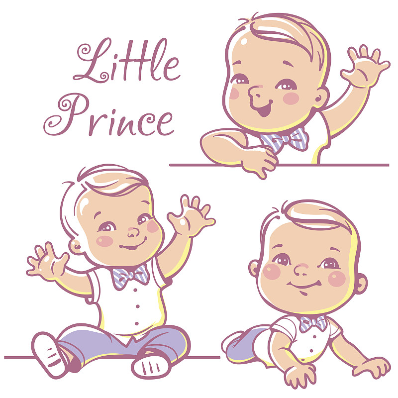 小的,男婴,王子,12到17个月,动画片,可爱的,请柬,贺卡,家庭,尿布