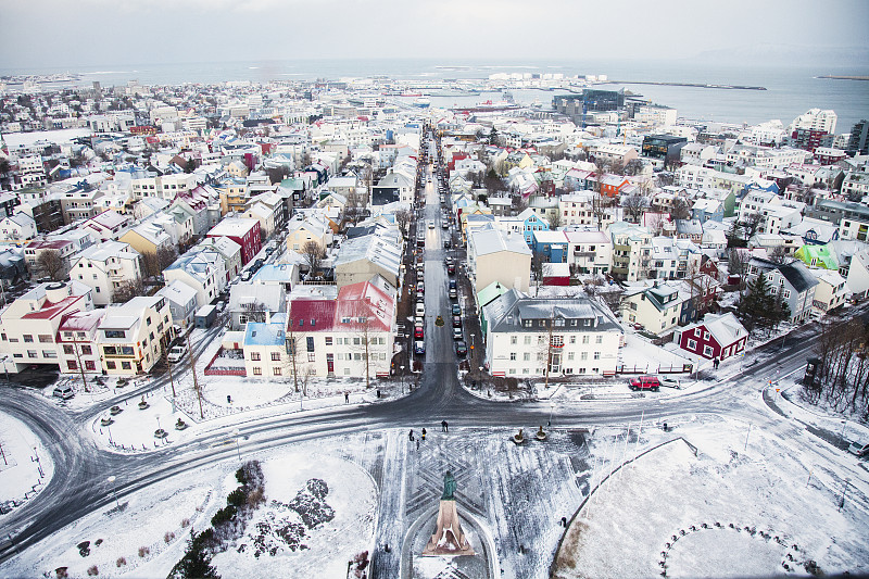 雷克雅未克,水平画幅,冬天,雪,无人,2015年,户外,冰岛国,摄影