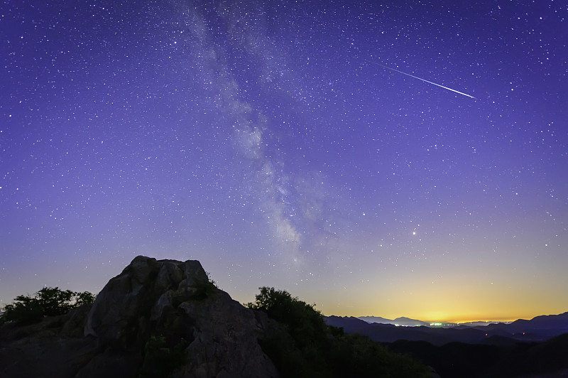 星迹,银河系,明亮,流星,天体物理学,太阳系,天空,星系,水平画幅,夜晚