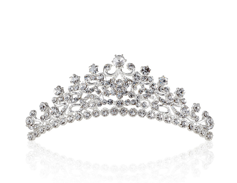 冠状头饰,分离着色,白色,仙女服,王冠,钻石,珠宝,银,金属矿石,宝石