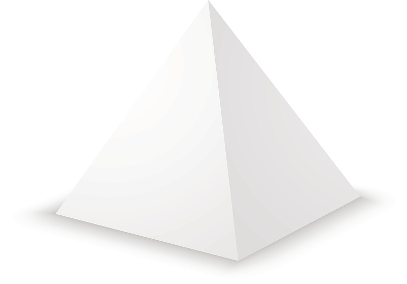 金字塔形,模板,白色,三维图形,空白的,留白,形状,银色,绘画插图,符号