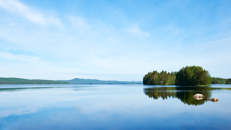 地形,芬兰国,水,天空,水平画幅,无人,夏天,户外,湖,拉普兰