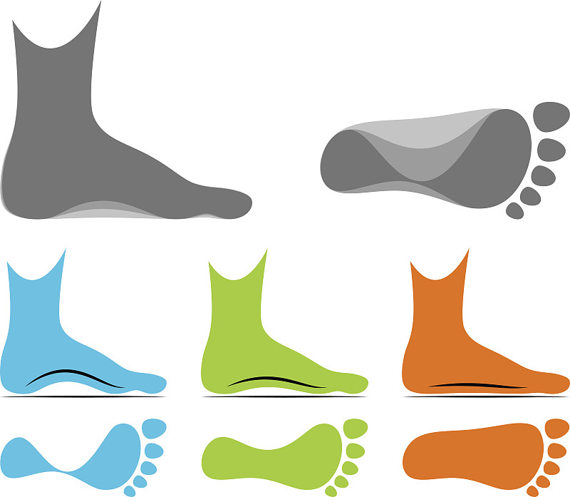 自然拱,拱门,脚印,高大的,单层台阶,人类脚趾,高处,韧带,踝