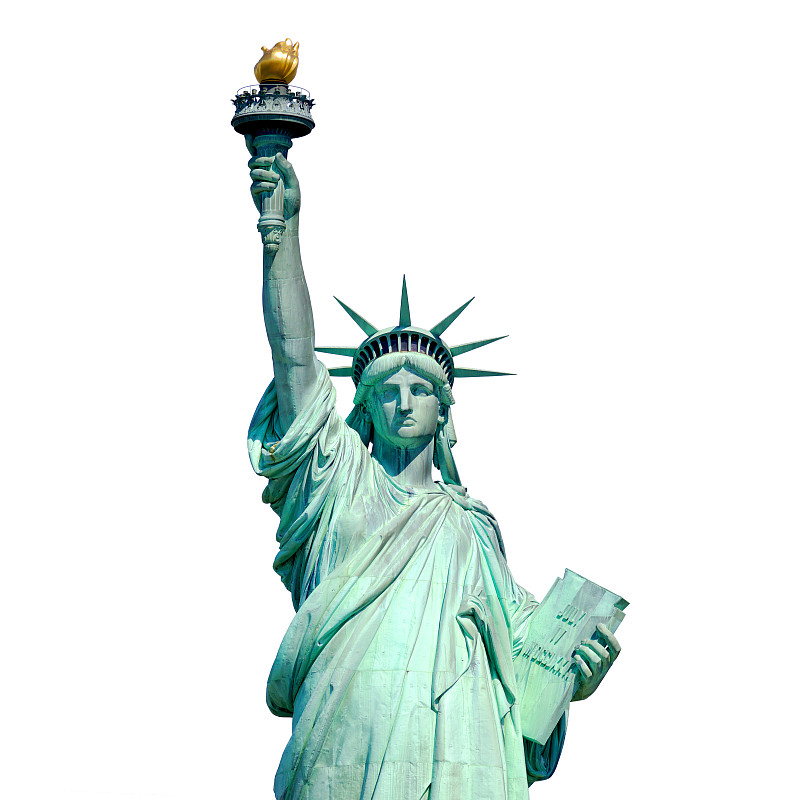 自由女神像,雕像,燃烧的火炬,自由,王冠,纽约,纪念碑,符号,白色,国际著名景点