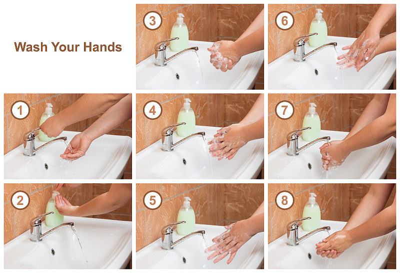 手,卫生,肥皂,肥皂泡,水,浴室,水平画幅,奶油,湿,部分