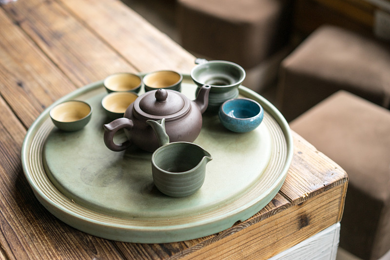 杯,茶壶,水平画幅,无人,古老的,古典式,架子,饮料,锅,复古风格