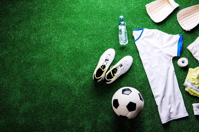 足球,夹板,人造的,组物体,多样,足球鞋,足球运动,美式足球,草,鞋子
