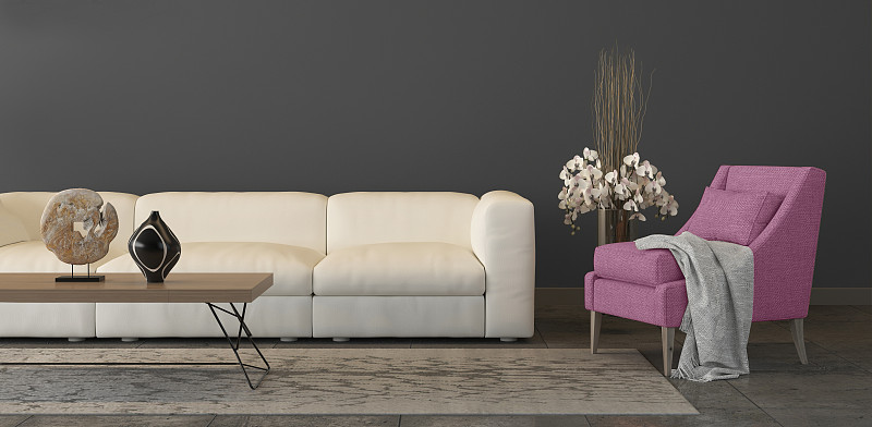 沙发,扶手椅,紫色,起居室,样板间,地毯,现代,白色,设计师,地板