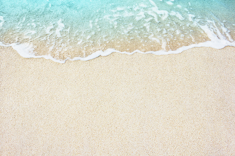 沙子,海滩,柔和,蓝色,波浪,水,贺卡,水平画幅,无人,夏天