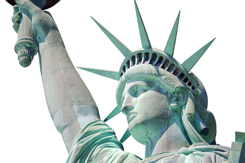 自由女神像,燃烧的火炬,纪念碑,水平画幅,符号,特写,自由,纽约,白色,国际著名景点