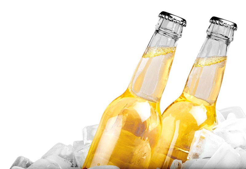 啤酒瓶,新的,水平画幅,无人,含酒精饮料,果汁,夏天,饮料,啤酒,白色