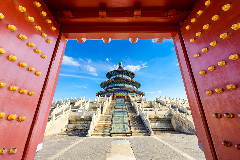 天坛,北京,道教,亭台楼阁,神殿,门口,水平画幅,旅行者,大门,国际著名景点