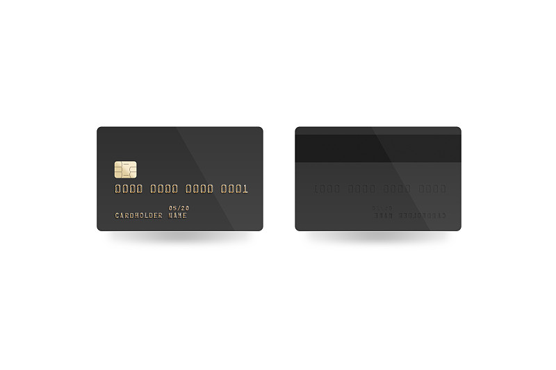信用卡,空白的,背景分离,黑色,分离着色,正面视角,贺卡,留白,电子商务,模板