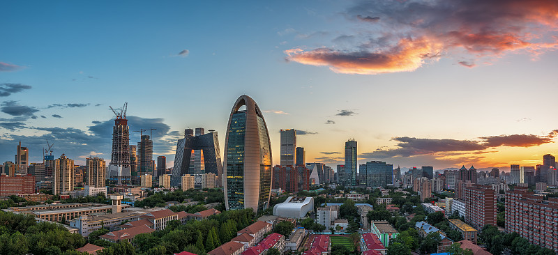 夜晚,北京cbd,北京,天空,留白,未来,水平画幅,工作场所,无人,市区路