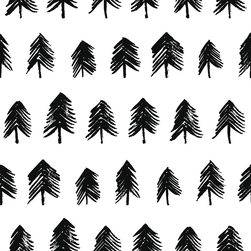 四方连续纹样,杉树,动物手,松树,森林,华丽的,纹理效果,线条,新年前夕,壁纸