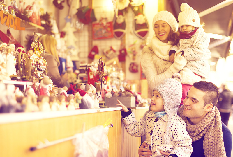 家庭,圣诞市场,圣诞装饰,幸福,传统节日,手艺,玩具,市场,下单,节日