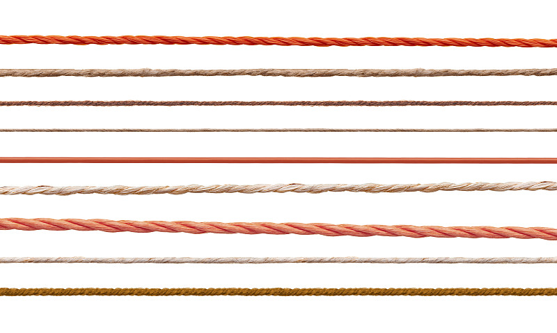 电缆,线绳,成一排,绳子,羊毛,水平画幅,纺织品,无人,纤维,特写