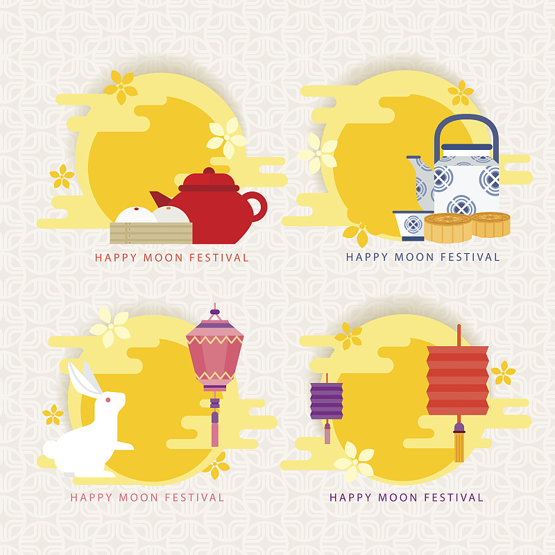 中秋节,月亮,中国灯笼,兔年,秋天,传统节日,中国元宵节,灯笼,春节,蛋糕